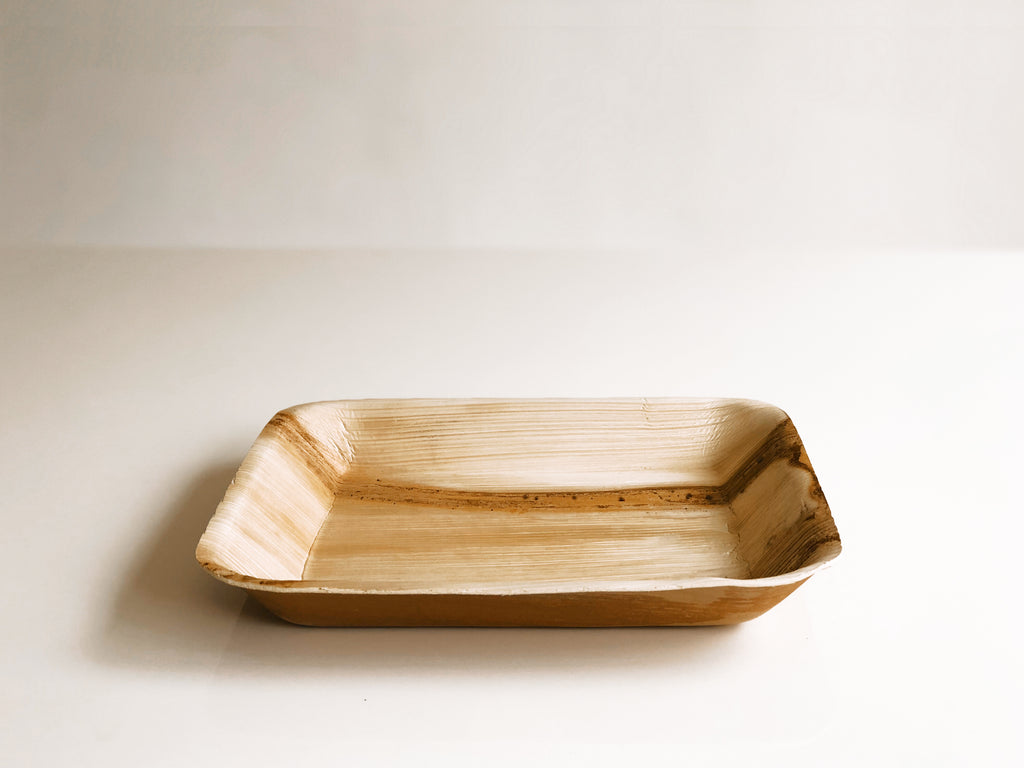 24cm square palm leaf plate